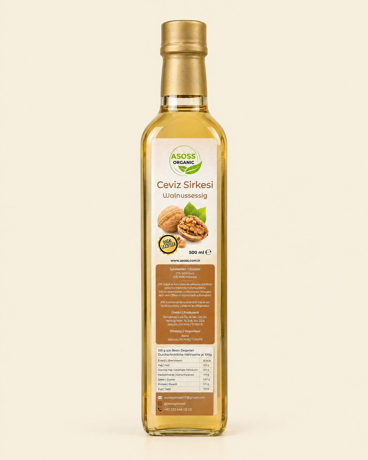 Asoss Walnussessig 500 ml – Ceviz Sirkesi