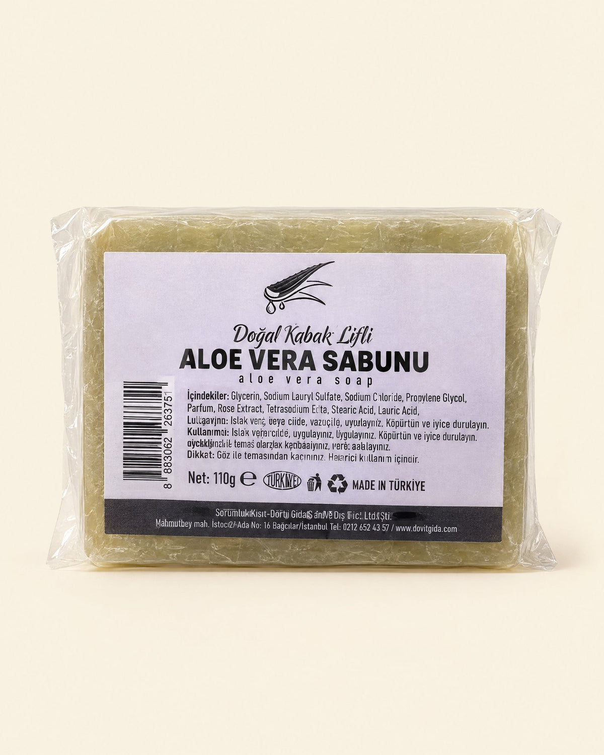Luffa-Seife mit Aloe Vera 110 g – Kabak Lifli Aloe Vera Sabunu
