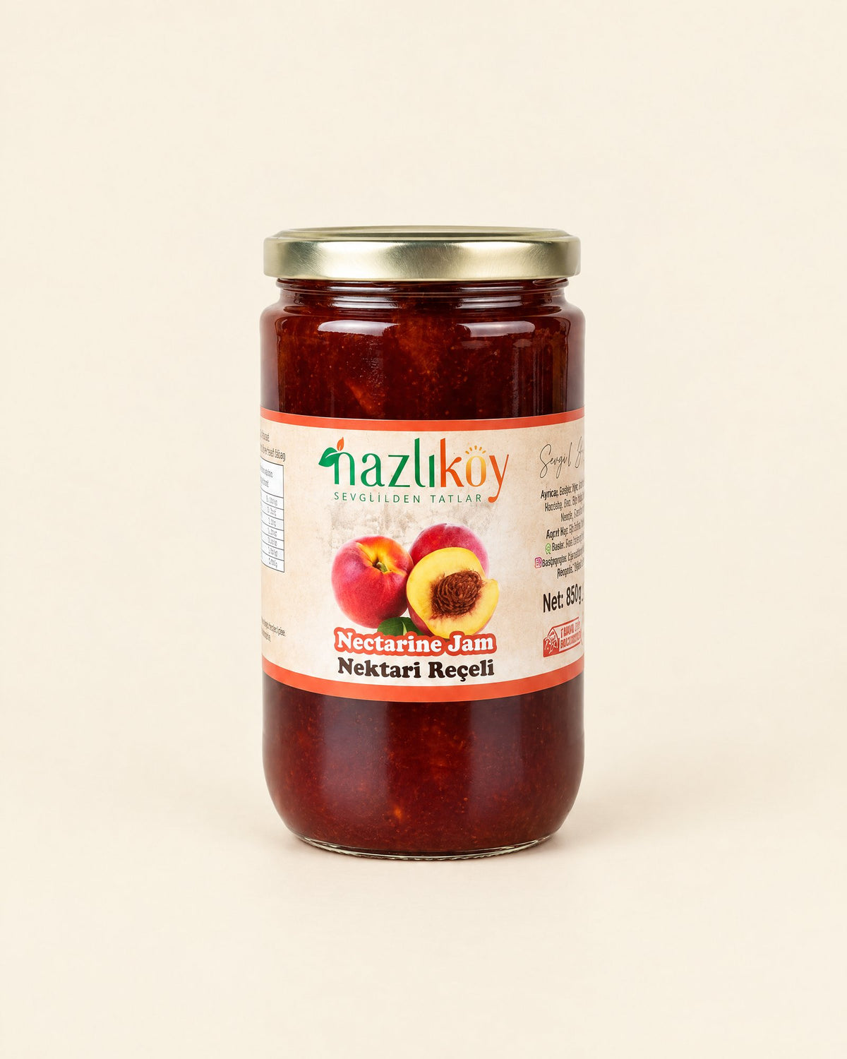 Nazlıköy Nektarinen-Marmelade 850 g – Nektari Reçeli