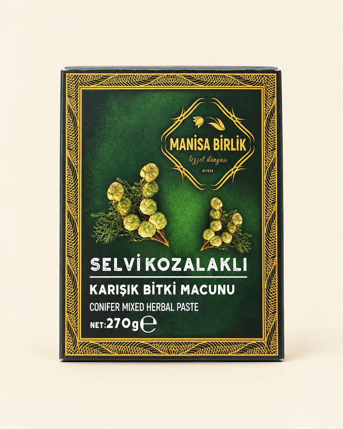 Manisa Birlik Zypressenzapfen-Kräuterpaste 270 g – Selvi Kozalaklı Karışık Bitki Macunu