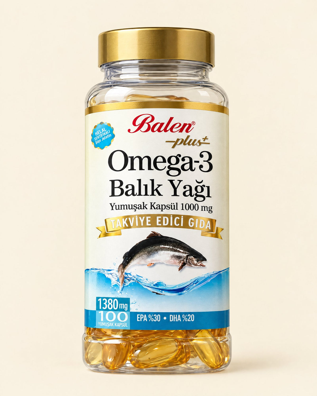 Balen Plus Omega-3 Fischöl 1380 mg – 100 Weichkapseln