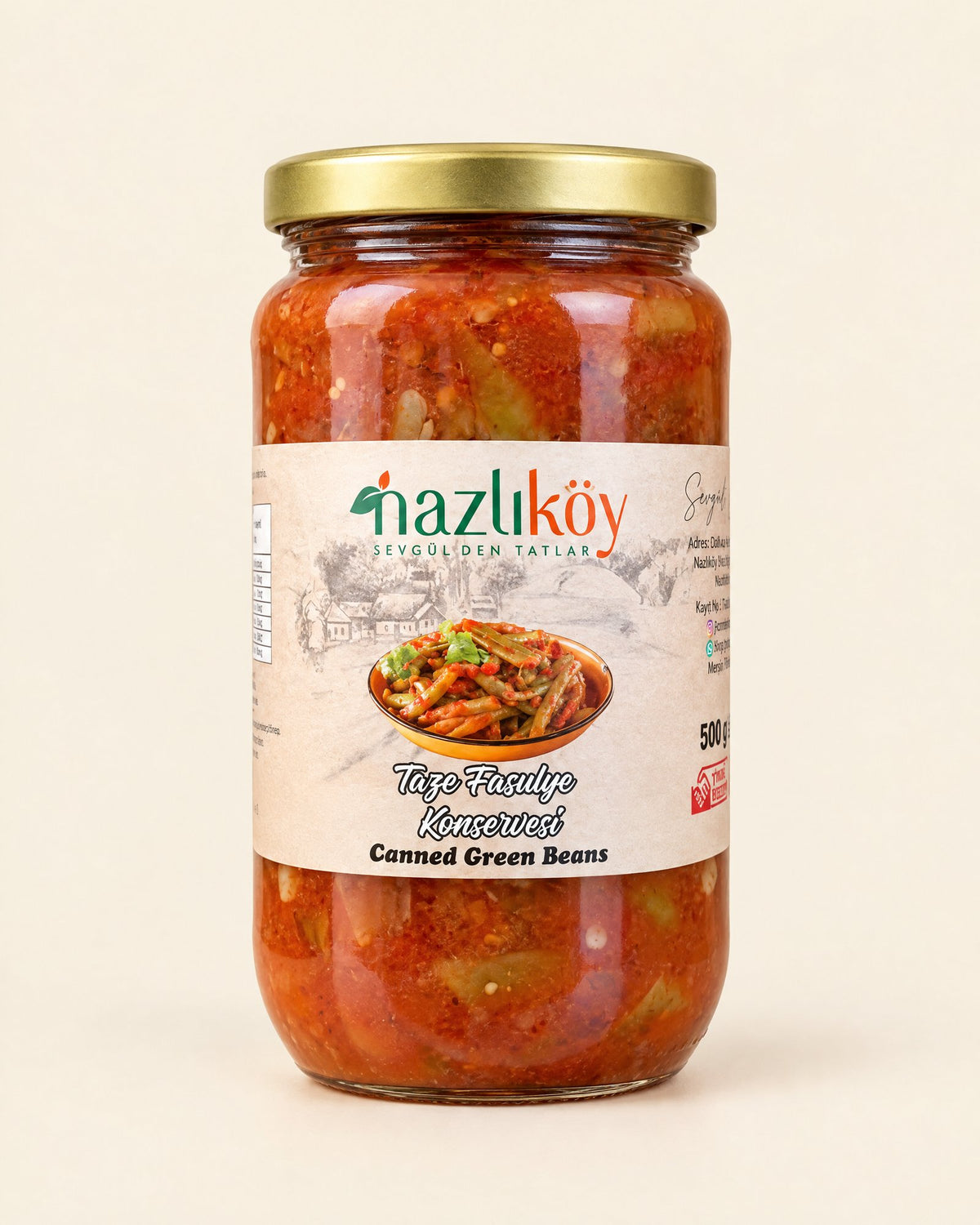 Nazlıköy Grüne Bohnen in Tomatensauce 500 g – Taze Fasulye Konservesi