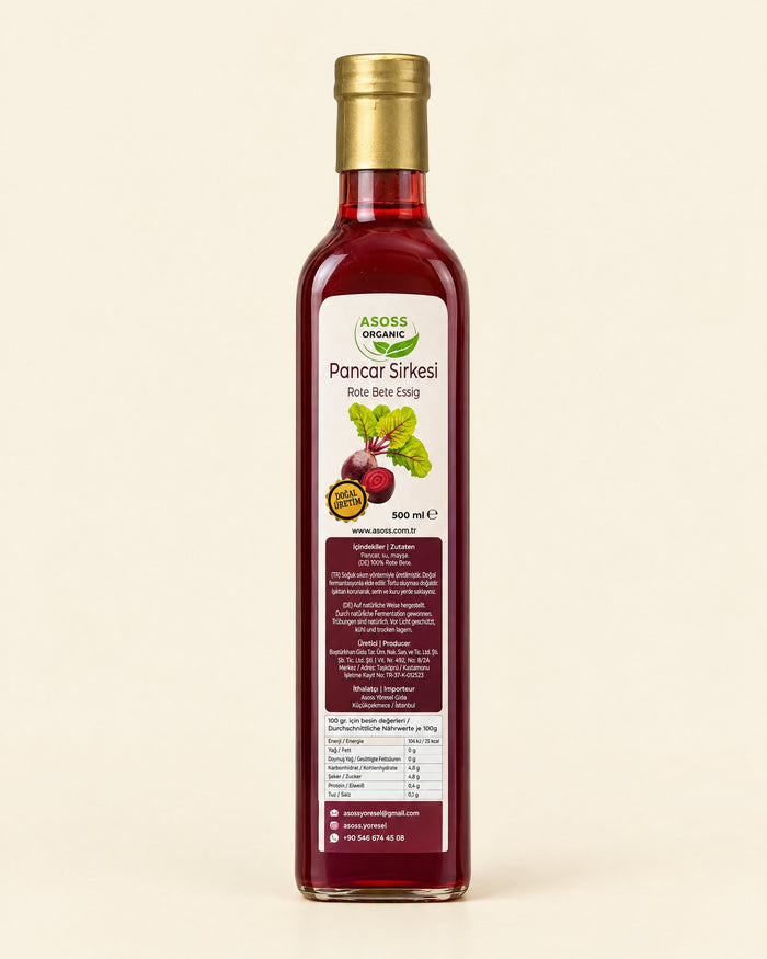 Asoss Rote-Bete-Essig 500 ml – Pancar Sirkesi