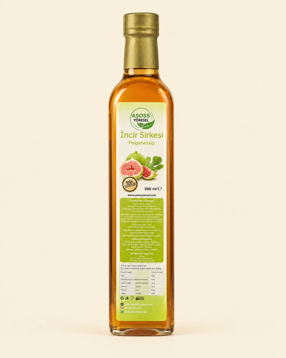 Asoss Feigenessig 500 ml – İncir Sirkesi