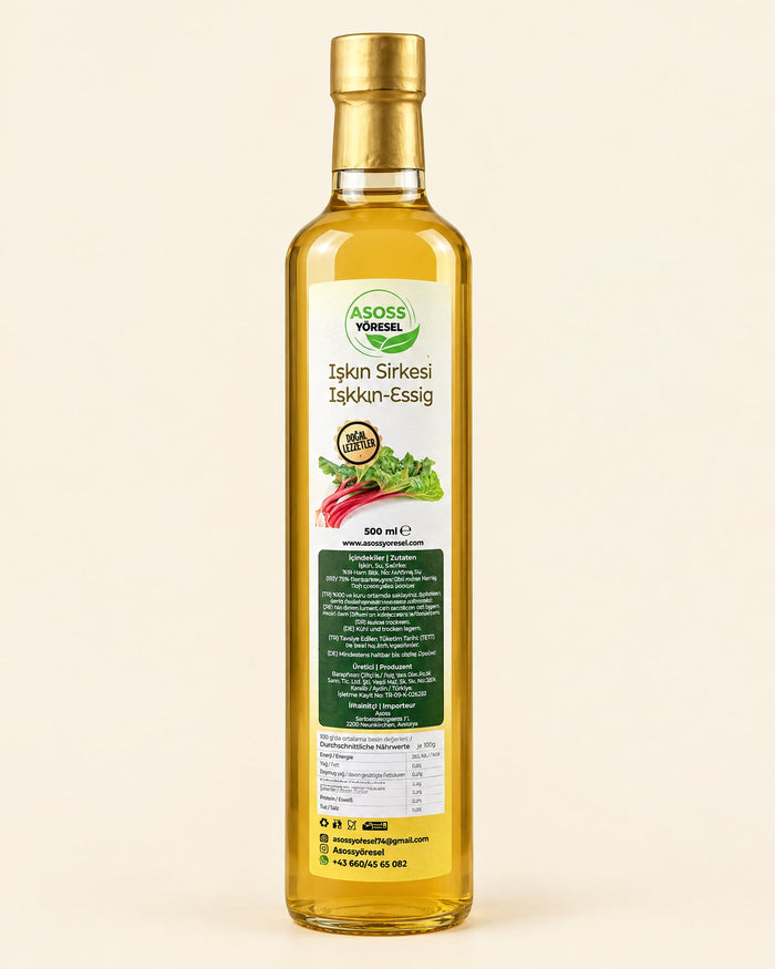 Asoss Wildrhabarber-Essig 500 ml – Işkın Sirkesi