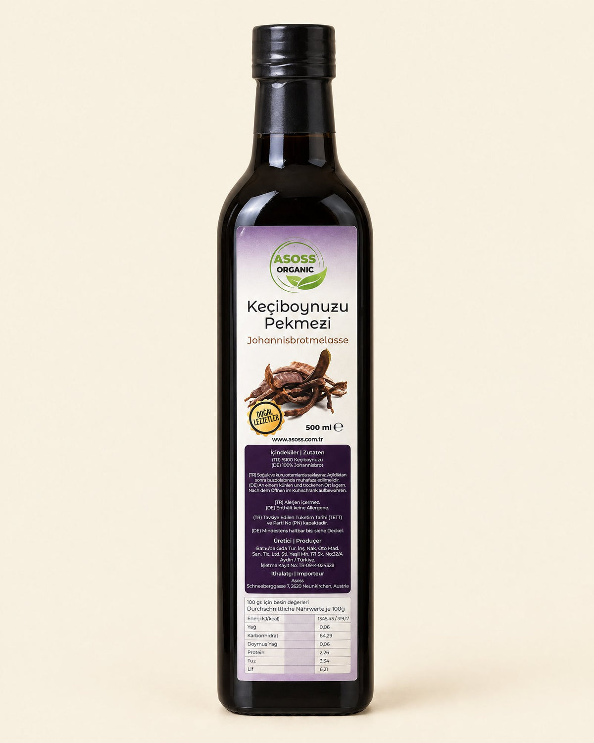 Asoss Johannisbrotmelasse 500 ml – Keçiboynuzu Pekmezi
