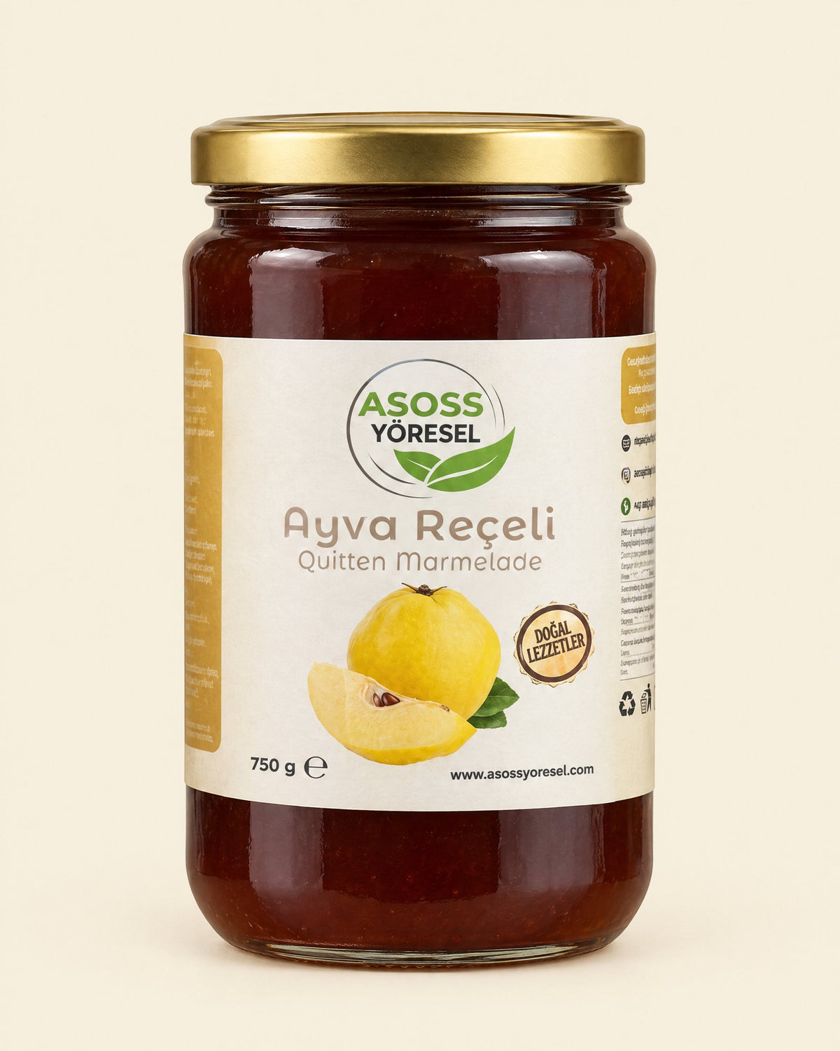 Asoss Quitten-Marmelade 750 g – Ayva Reçeli