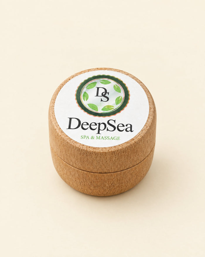DeepSea Massagecreme mit Menthol 7 g – Holzdose
