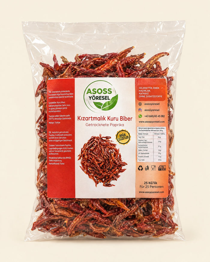 Asoss Getrocknete Paprika zum Braten – Kızartmalık Kuru Biber
