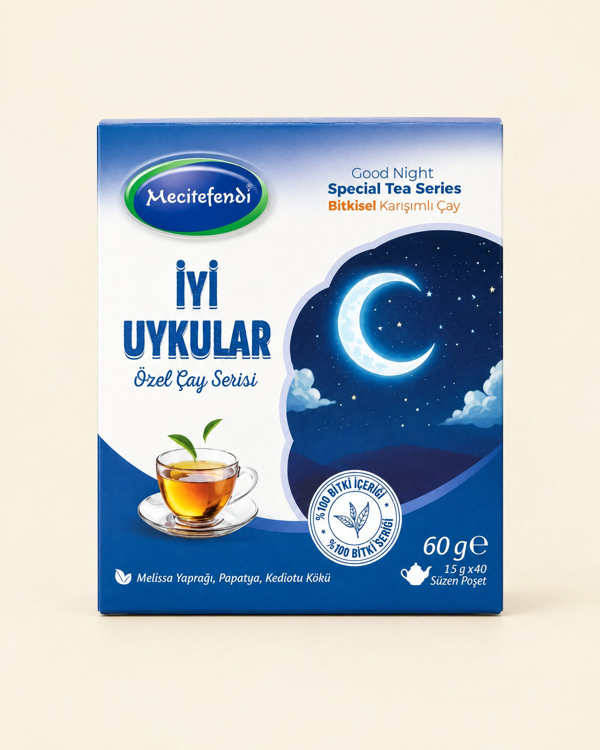 Mecitefendi Gute-Nacht-Kräutertee 60 g – İyi Uykular Çayı