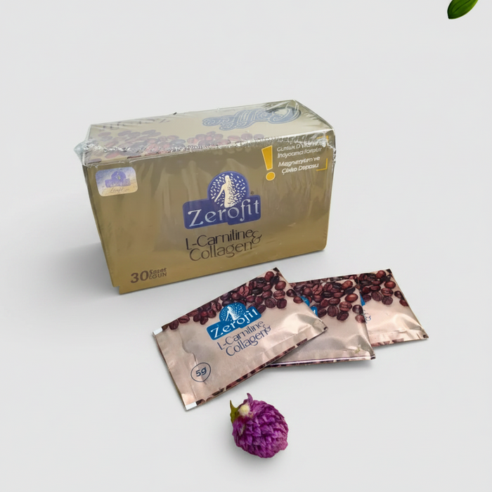 Zerofit Collagen & L-Carnitin Extrakt – 30 Beutel | Form Coffee 150 g | Detox-Kur – Sifa Aktar Linz