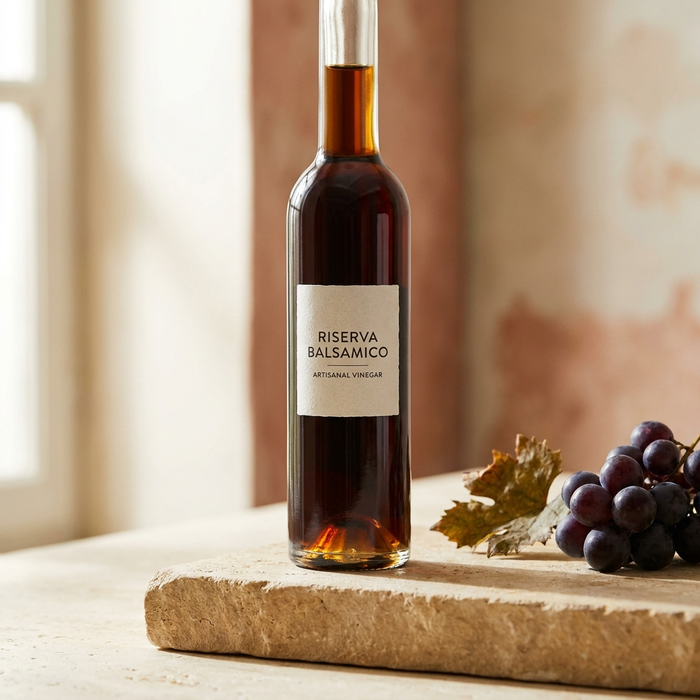 Havrano Trauben-Balsamico Flasche mit dunklen Trauben